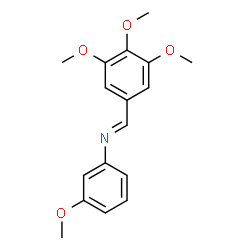 ChemSpider 2D Image | 3-methoxy-N-[(E)-(3,4,5-trimethoxyphenyl)methylidene]aniline | C17H19NO4