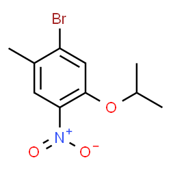 ChemSpider 2D Image | 1-Bromo-5-isopropoxy-2-methyl-4-nitrobenzene | C10H12BrNO3