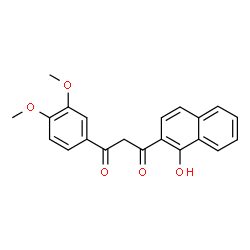 ChemSpider 2D Image | 1-(3,4-Dimethoxyphenyl)-3-(1-hydroxy-2-naphthyl)-1,3-propanedione | C21H18O5