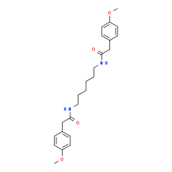 ChemSpider 2D Image | N,N'-1,6-Hexanediylbis[2-(4-methoxyphenyl)acetamide] | C24H32N2O4