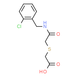 ChemSpider 2D Image | ({2-[(2-Chlorobenzyl)amino]-2-oxoethyl}sulfanyl)acetic acid | C11H12ClNO3S