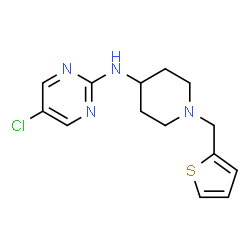 ChemSpider 2D Image | 5-Chloro-N-[1-(2-thienylmethyl)-4-piperidinyl]-2-pyrimidinamine | C14H17ClN4S