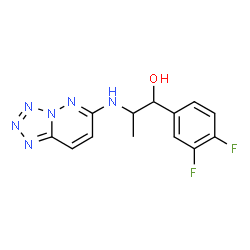 ChemSpider 2D Image | 1-(3,4-Difluorophenyl)-2-(tetrazolo[1,5-b]pyridazin-6-ylamino)-1-propanol | C13H12F2N6O
