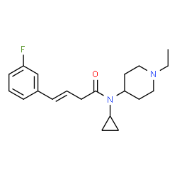 ChemSpider 2D Image | (3E)-N-Cyclopropyl-N-(1-ethyl-4-piperidinyl)-4-(3-fluorophenyl)-3-butenamide | C20H27FN2O