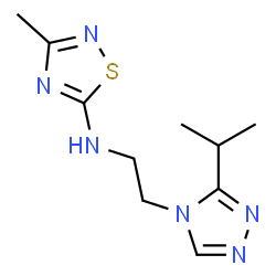 ChemSpider 2D Image | N-[2-(3-Isopropyl-4H-1,2,4-triazol-4-yl)ethyl]-3-methyl-1,2,4-thiadiazol-5-amine | C10H16N6S