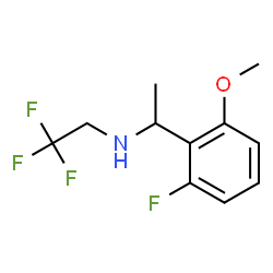 ChemSpider 2D Image | 2,2,2-Trifluoro-N-[1-(2-fluoro-6-methoxyphenyl)ethyl]ethanamine | C11H13F4NO