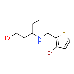 ChemSpider 2D Image | 3-{[(3-Bromo-2-thienyl)methyl]amino}-1-pentanol | C10H16BrNOS