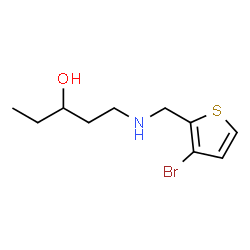 ChemSpider 2D Image | 1-{[(3-Bromo-2-thienyl)methyl]amino}-3-pentanol | C10H16BrNOS