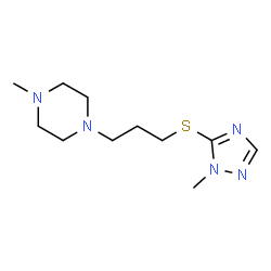 ChemSpider 2D Image | 1-Methyl-4-{3-[(1-methyl-1H-1,2,4-triazol-5-yl)sulfanyl]propyl}piperazine | C11H21N5S