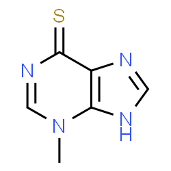 ChemSpider 2D Image | 3-Methyl-3,7-dihydro-6H-purine-6-thione | C6H6N4S