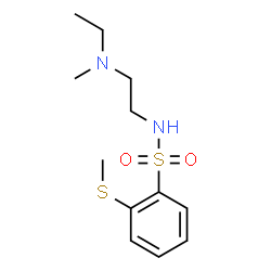 ChemSpider 2D Image | N-{2-[Ethyl(methyl)amino]ethyl}-2-(methylsulfanyl)benzenesulfonamide | C12H20N2O2S2