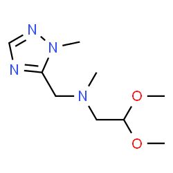 ChemSpider 2D Image | 2,2-Dimethoxy-N-methyl-N-[(1-methyl-1H-1,2,4-triazol-5-yl)methyl]ethanamine | C9H18N4O2