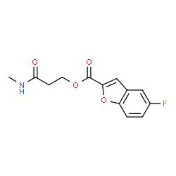 ChemSpider 2D Image | 3-(Methylamino)-3-oxopropyl 5-fluoro-1-benzofuran-2-carboxylate | C13H12FNO4