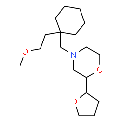 ChemSpider 2D Image | 4-{[1-(2-Methoxyethyl)cyclohexyl]methyl}-2-(tetrahydro-2-furanyl)morpholine | C18H33NO3