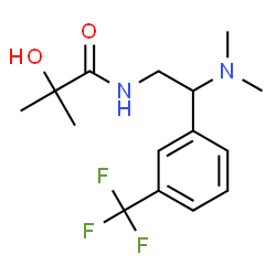 ChemSpider 2D Image | N-{2-(Dimethylamino)-2-[3-(trifluoromethyl)phenyl]ethyl}-2-hydroxy-2-methylpropanamide | C15H21F3N2O2