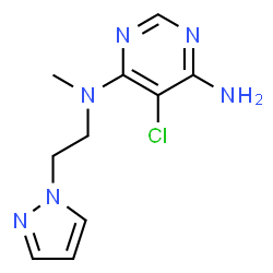 ChemSpider 2D Image | 5-Chloro-N-methyl-N-[2-(1H-pyrazol-1-yl)ethyl]-4,6-pyrimidinediamine | C10H13ClN6