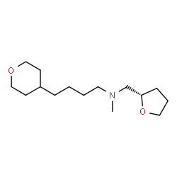 ChemSpider 2D Image | N-Methyl-N-[(2S)-tetrahydro-2-furanylmethyl]-4-(tetrahydro-2H-pyran-4-yl)-1-butanamine | C15H29NO2