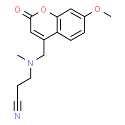 ChemSpider 2D Image | 3-{[(7-methoxy-2-oxochromen-4-yl)methyl]methylamino}propanenitrile | C15H16N2O3