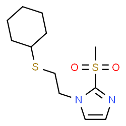ChemSpider 2D Image | 1-[2-(Cyclohexylsulfanyl)ethyl]-2-(methylsulfonyl)-1H-imidazole | C12H20N2O2S2