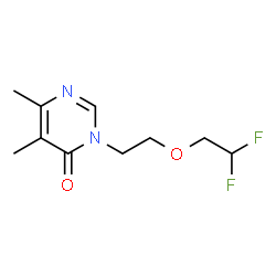 ChemSpider 2D Image | 3-[2-(2,2-Difluoroethoxy)ethyl]-5,6-dimethyl-4(3H)-pyrimidinone | C10H14F2N2O2