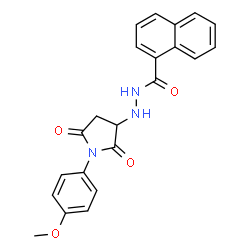ChemSpider 2D Image | N'-[1-(4-Methoxyphenyl)-2,5-dioxo-3-pyrrolidinyl]-1-naphthohydrazide | C22H19N3O4