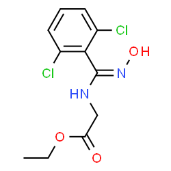 ChemSpider 2D Image | Ethyl N-[(2,6-dichlorophenyl)(hydroxyimino)methyl]glycinate | C11H12Cl2N2O3