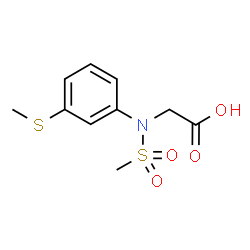 ChemSpider 2D Image | N-[3-(Methylsulfanyl)phenyl]-N-(methylsulfonyl)glycine | C10H13NO4S2