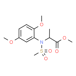 ChemSpider 2D Image | Methyl N-(2,5-dimethoxyphenyl)-N-(methylsulfonyl)alaninate | C13H19NO6S