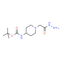 ChemSpider 2D Image | 2-Methyl-2-propanyl [1-(2-hydrazino-2-oxoethyl)-4-piperidinyl]carbamate | C12H24N4O3