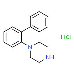 ChemSpider 2D Image | 1-(2-Biphenylyl)piperazine hydrochloride (1:1) | C16H19ClN2
