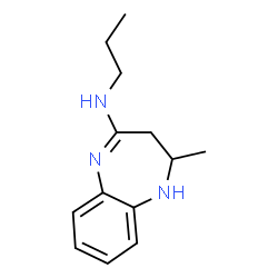 ChemSpider 2D Image | 2-Methyl-N-propyl-2,3-dihydro-1H-1,5-benzodiazepin-4-amine | C13H19N3