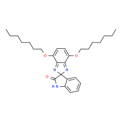ChemSpider 2D Image | 4,7-Bis(heptyloxy)spiro[benzimidazole-2,3'-indol]-2'(1'H)-one | C28H37N3O3