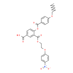 ChemSpider 2D Image | 3-{[2-(4-Nitrophenoxy)ethoxy]carbonyl}-4-{[4-(octyloxy)benzoyl]oxy}benzoic acid | C31H33NO10