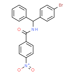 ChemSpider 2D Image | N-[(4-Bromophenyl)(phenyl)methyl]-4-nitrobenzamide | C20H15BrN2O3