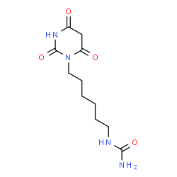 ChemSpider 2D Image | 1-[6-(2,4,6-Trioxotetrahydro-1(2H)-pyrimidinyl)hexyl]urea | C11H18N4O4