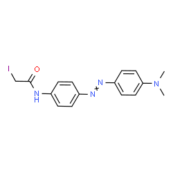 ChemSpider 2D Image | N-(4-{[4-(dimethylamino)phenyl]diazenyl}phenyl)-2-iodoacetamide | C16H17IN4O