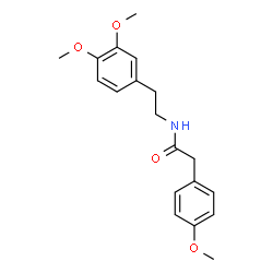 ChemSpider 2D Image | N-[2-(3,4-Dimethoxyphenyl)ethyl]-2-(4-methoxyphenyl)acetamide | C19H23NO4