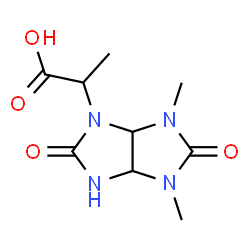 ChemSpider 2D Image | 2-(4,6-Dimethyl-2,5-dioxohexahydroimidazo[4,5-d]imidazol-1(2H)-yl)propanoic acid | C9H14N4O4