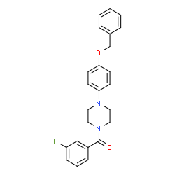 ChemSpider 2D Image | {4-[4-(Benzyloxy)phenyl]-1-piperazinyl}(3-fluorophenyl)methanone | C24H23FN2O2