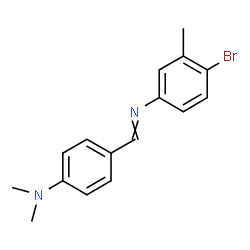 ChemSpider 2D Image | 4-{[(4-Bromo-3-methylphenyl)imino]methyl}-N,N-dimethylaniline | C16H17BrN2