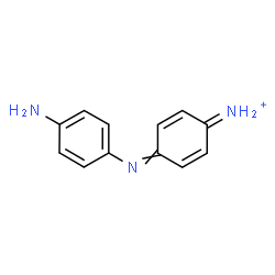 ChemSpider 2D Image | 4-[(4-Aminophenyl)imino]-2,5-cyclohexadien-1-iminium | C12H12N3