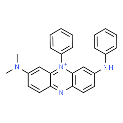 ChemSpider 2D Image | 3-Anilino-7-(dimethylamino)-5-phenylphenazin-5-ium | C26H23N4