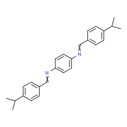 ChemSpider 2D Image | N,N'-1,4-Phenylenebis[1-(4-isopropylphenyl)methanimine] | C26H28N2