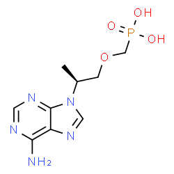 ChemSpider 2D Image | {[(2S)-2-(6-Amino-9H-purin-9-yl)propoxy]methyl}phosphonic acid | C9H14N5O4P