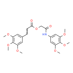 ChemSpider 2D Image | 2-Oxo-2-[(3,4,5-trimethoxyphenyl)amino]ethyl 3-(3,4,5-trimethoxyphenyl)acrylate | C23H27NO9