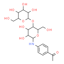 ChemSpider 2D Image | N-(4-Acetylphenyl)-4-O-hexopyranosylhexopyranosylamine | C20H29NO11