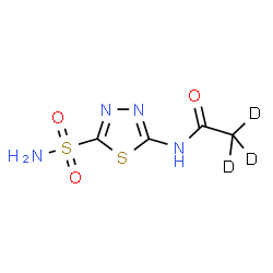 ChemSpider 2D Image | N-(5-Sulfamoyl-1,3,4-thiadiazol-2-yl)(~2~H_3_)acetamide | C4H3D3N4O3S2