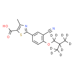 ChemSpider 2D Image | Febuxostat-D9 | C16H7D9N2O3S