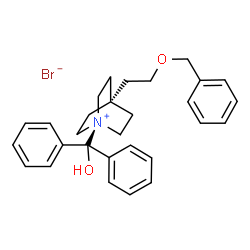 ChemSpider 2D Image | 4-[2-(Benzyloxy)ethyl]-1-[hydroxy(diphenyl)methyl]-1-azoniabicyclo[2.2.2]octane bromide | C29H34BrNO2