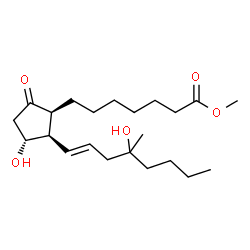 ChemSpider 2D Image | Methyl (8beta,11alpha,13E)-11,16-dihydroxy-16-methyl-9-oxoprost-13-en-1-oate | C22H38O5